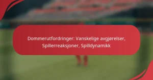 Dommerutfordringer: Vanskelige avgjørelser, Spillerreaksjoner, Spilldynamikk
